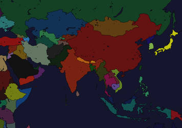 Dark Asia map