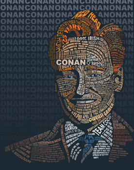 Conan O'brien Word Art Poster