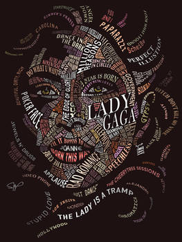 Lady Gaga Typography Poster