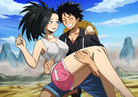 Momo Yaoyorozu x Monkey D. Luffy