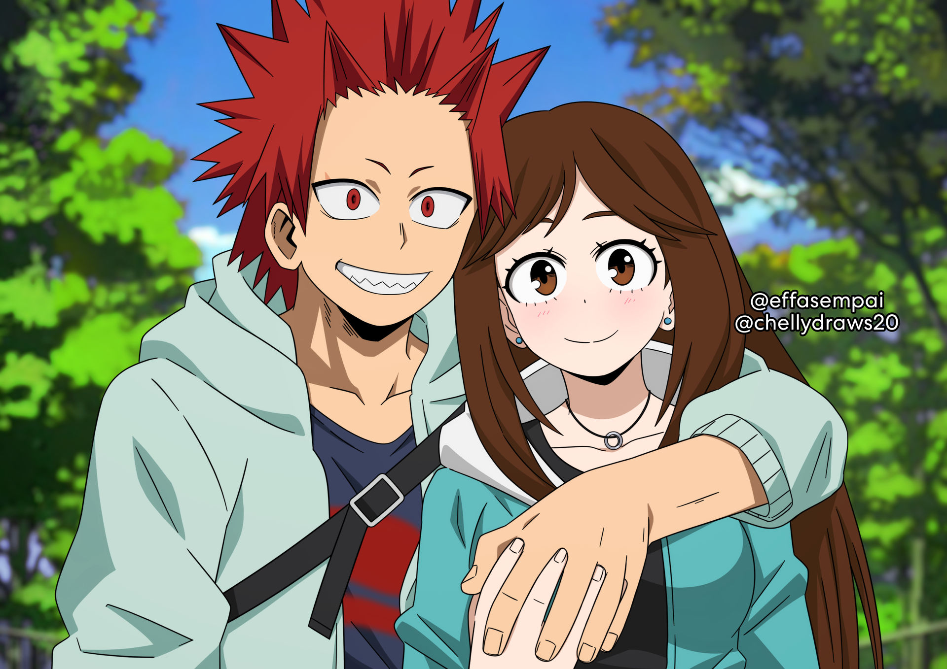 BNHA OC x Eijiro Kirishima commission by effasempai on DeviantArt