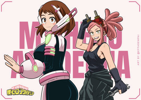 Ochaco Uraraka and Mei Hatsume MHA BNHA