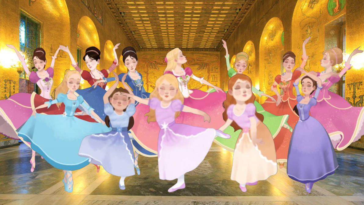 12 Princesses Dance at the Ball by Luckyjill3 on DeviantArt