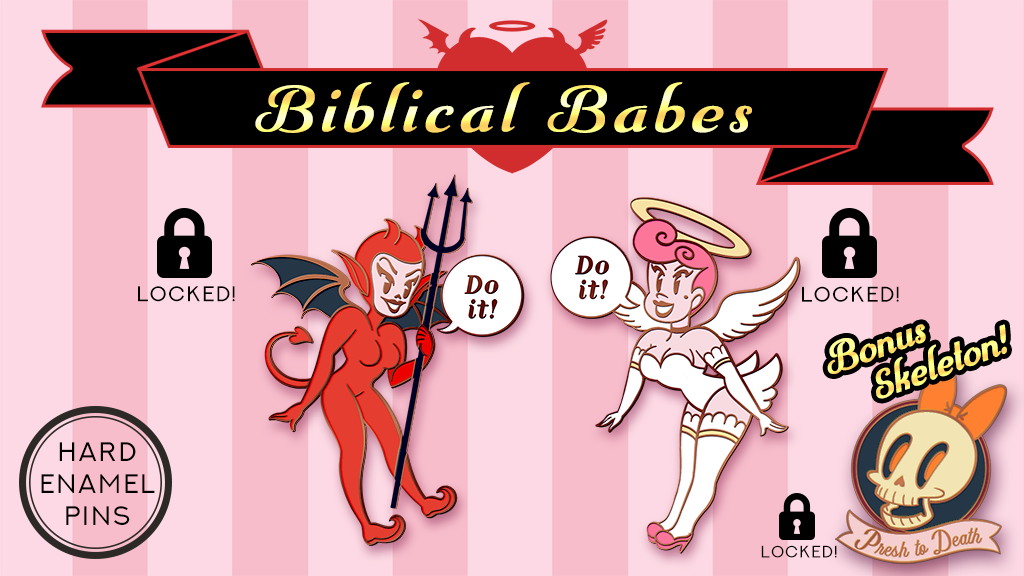 Biblical Babes Kickstarter Campaign Banner by redredundance Biblical Babes Kickstarter Campaign Banner by redredundance