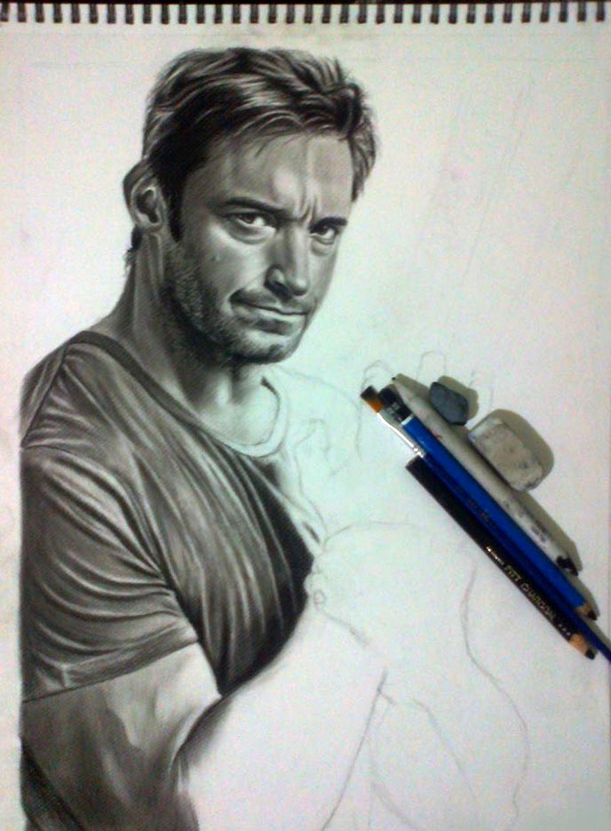 85% in progress commission portrait..