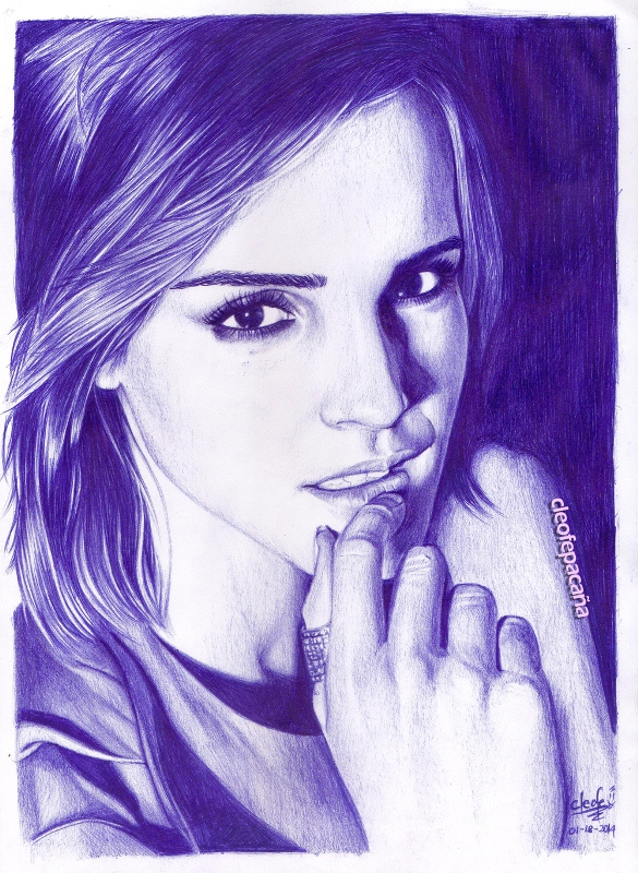 Emma Watson ballpoint pen (scanned version)