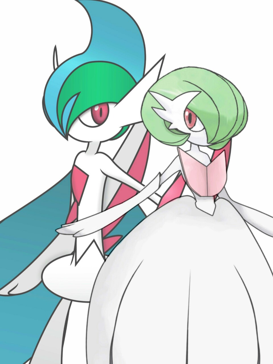 Download Gallade Gardevoir Evolution Line Wallpaper