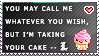L + Cake stamp