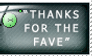 'Thanks for the Fave' stamp