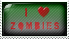 i heart zombies stamp