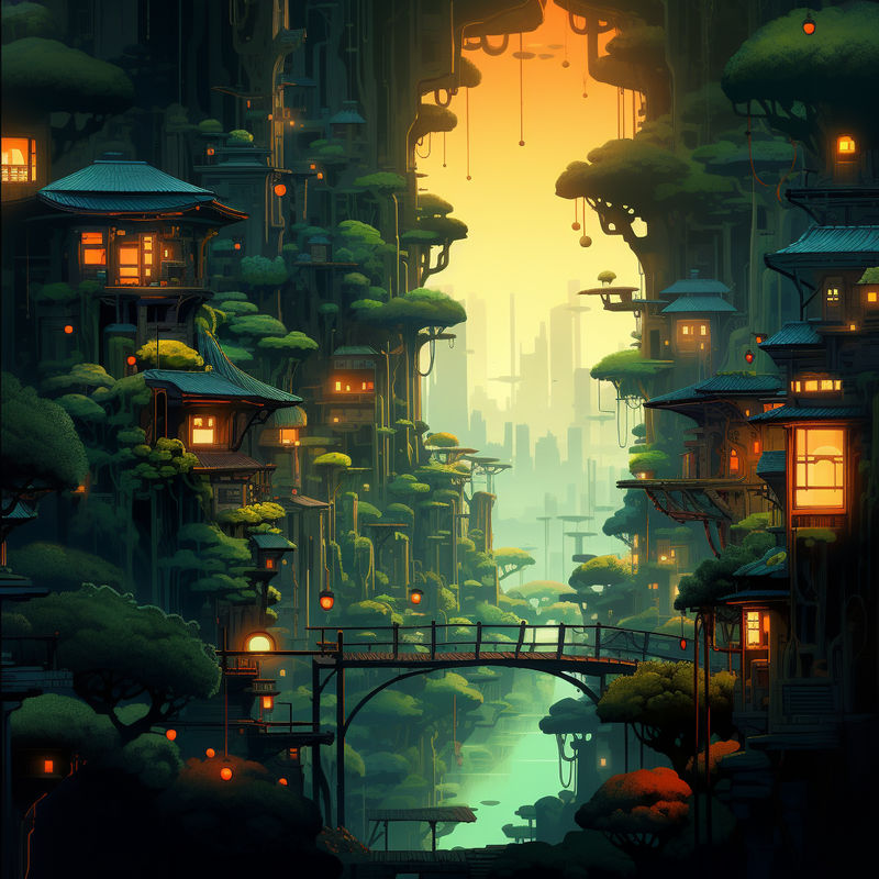 Summer Glow Village by MidnightDaydreaming on DeviantArt