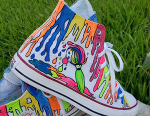 Hand painted Converse Hi Tops