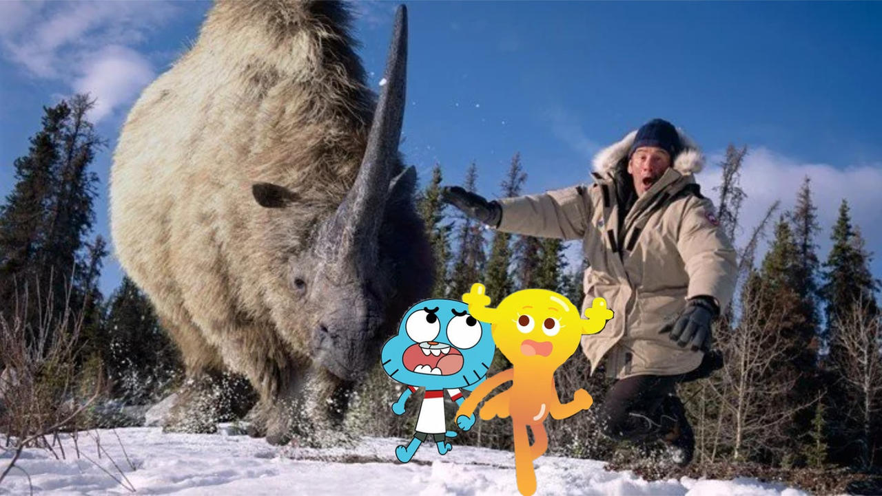 Neanderthal Running RUN! Fanart: Elasmotherium and Neanderthal by zippyzoomy5 on DeviantArt