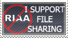 I Support File Sharing Stamp