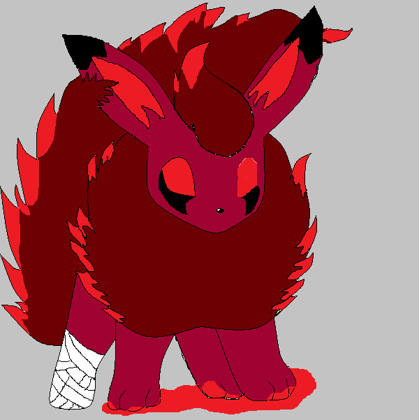 Flareon's Scary Face by Pokemonsketchartist on DeviantArt