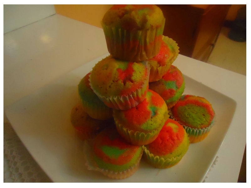 Cup Cakes arcoiris