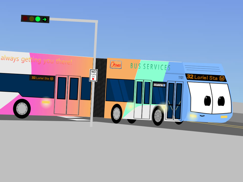 Fictional Bus rounding a turn! by TransitFan on DeviantArt