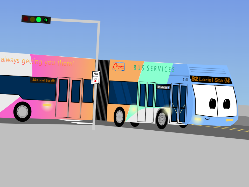 Fictional Bus rounding a turn! by TransitFan on DeviantArt