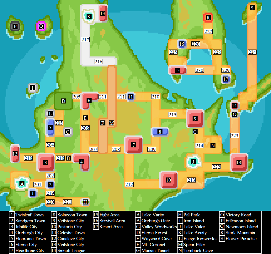 Pokemon Black Version 2 Unova World Map Map for DS by MKaykitkats