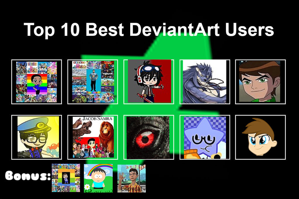 My top 10 favorite deviant users. Plus a Bonus. by Zamora30 on DeviantArt