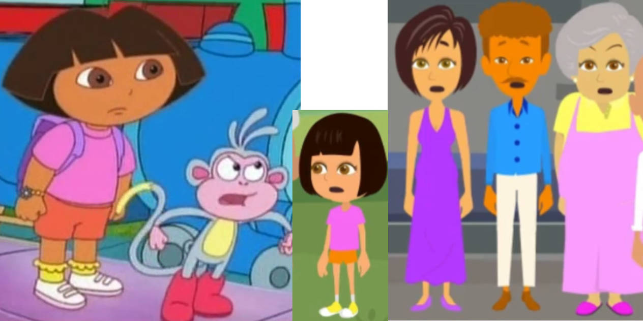 Dora and Boots scold their Vyond counterparts. by Zamora30 on DeviantArt