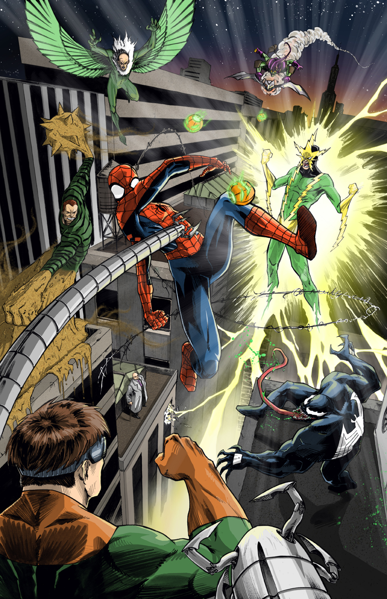 Spider-man vs Villains Colored by CreeesArt on DeviantArt