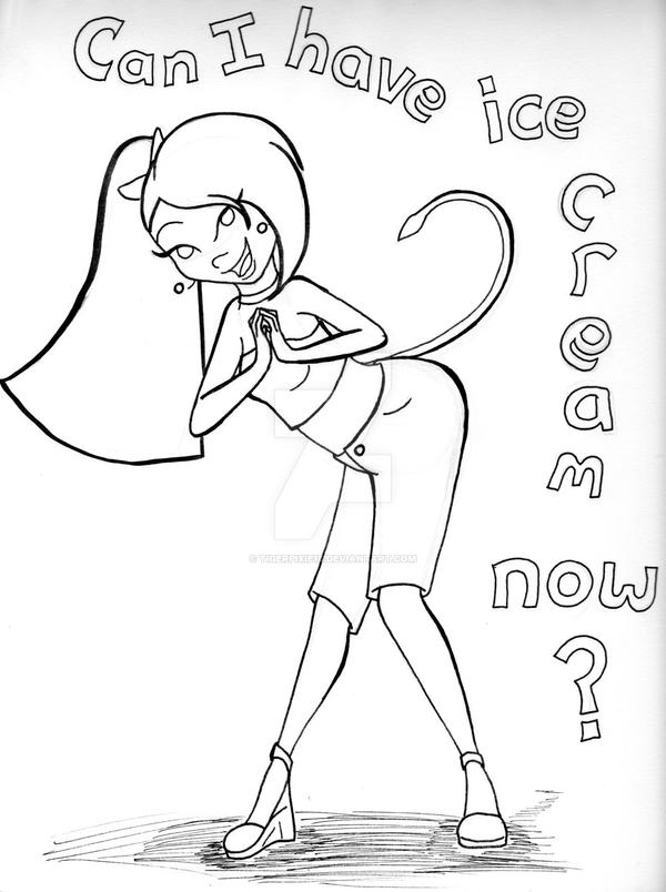 Can I have ice cream? -lineart