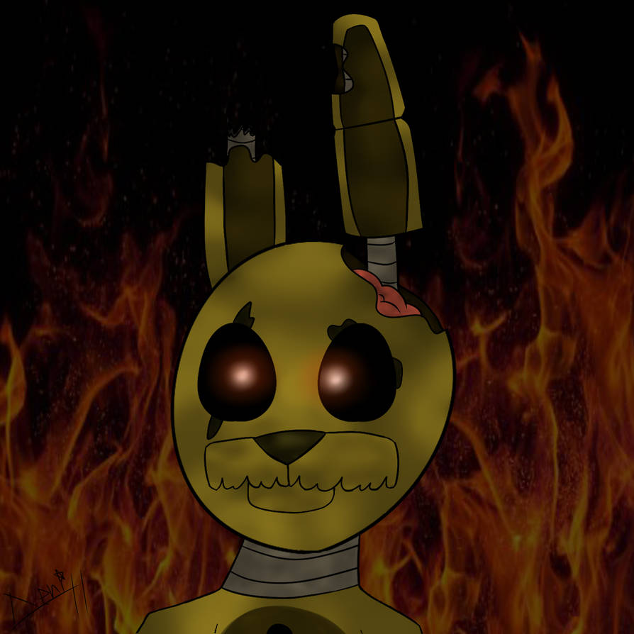 Springtrap Fire Background FNAF-Springtrap fire by GravityFallsPony on DeviantArt