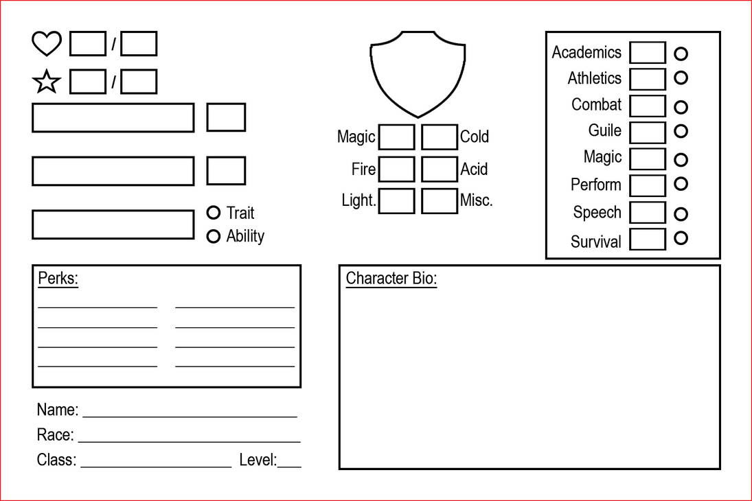 RPG character Card + Skills by gakusangi on DeviantArt