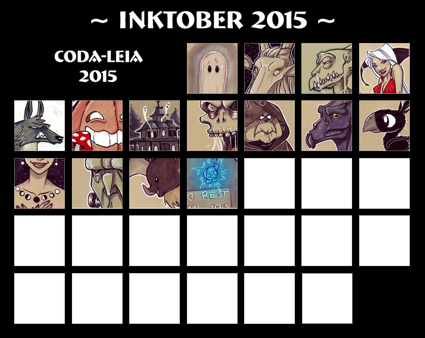 Inktober 2015 Summary