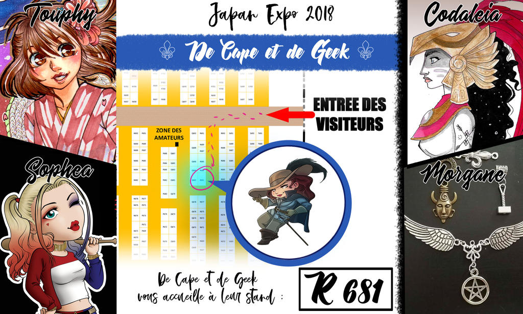 Japan Expo 2018 - De cape et de Geek - Booth R681 by coda-leia