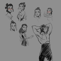 Sketches Rey and Kylo