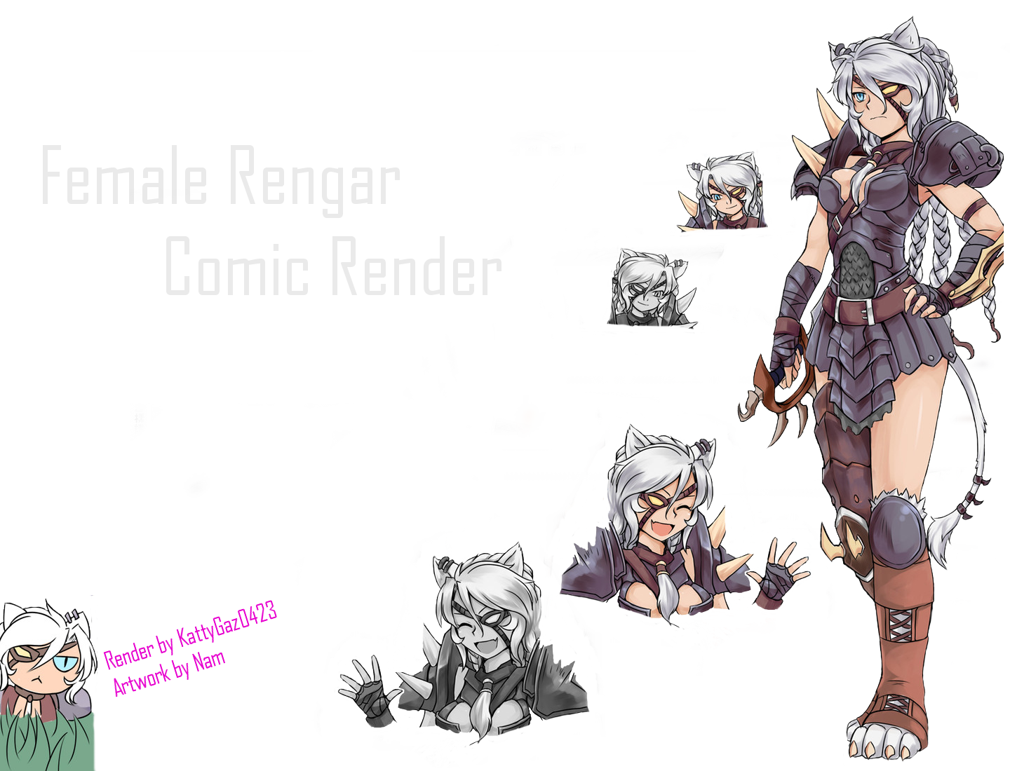 League of Legends - Female Rengar Comic Render