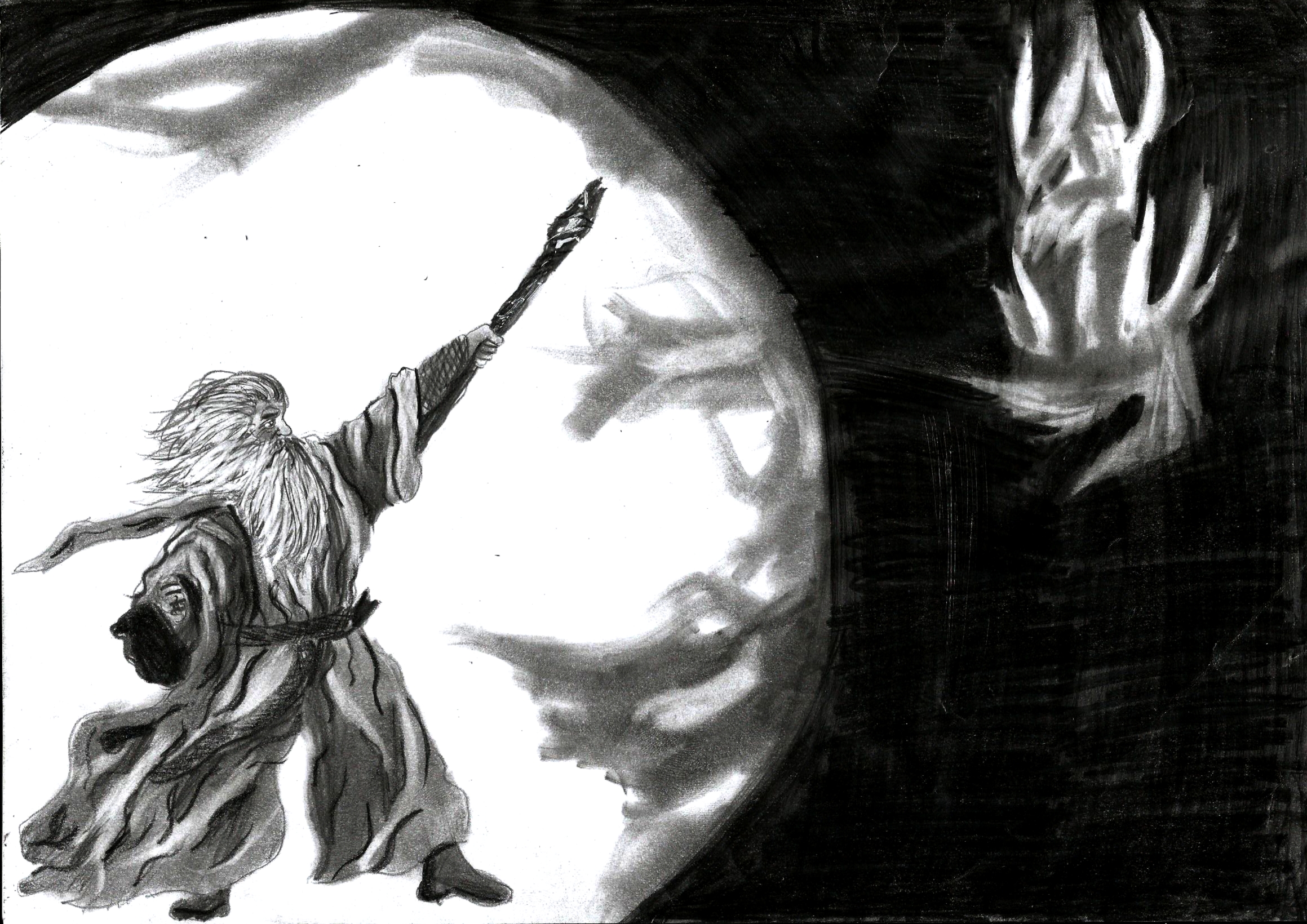 Gandalf VS. Aslan by INMH on DeviantArt