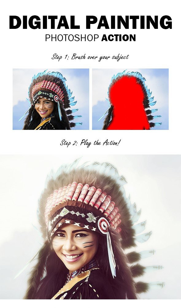 Digital Painting Photoshop Action by GraphixRiver on DeviantArt