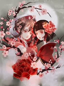 Onmyoji - Sakura and Momo