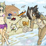 Furry beach party!