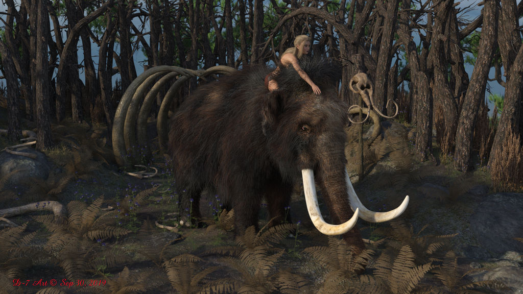 Kaley Huntress riding Mammoth 2 by ddpepsi on DeviantArt