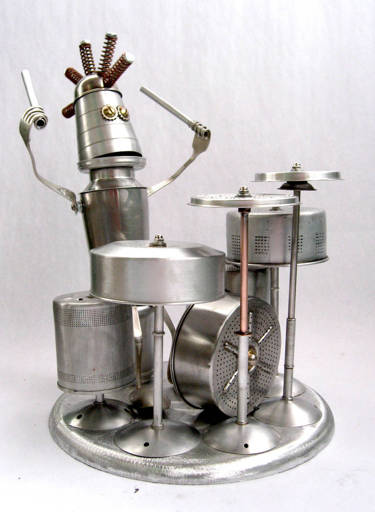 Topper - Robot Drummer by adoptabot