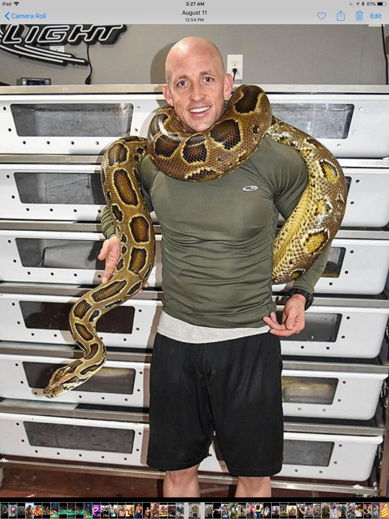 Man and python by thephoenix67 on DeviantArt