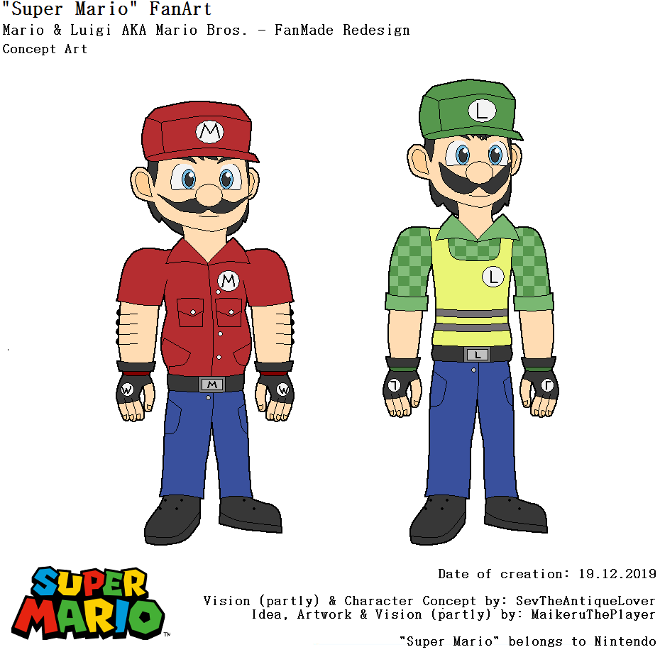 Mario Bros. (Super Mario) - FanMade ReDesign V1 by MaikeruThePlayer on ...