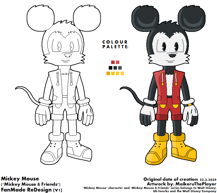 Mouse Fan Made Mickey Mouse (Disney) - FanMade ReDesign V1 by MaikeruThePlayer on ...