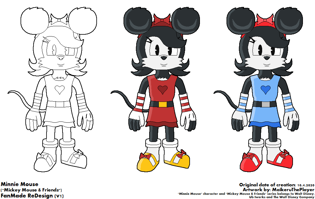 Mouse Fan Made Minnie Mouse (Disney) - FanMade ReDesign V1 by MaikeruThePlayer on ...