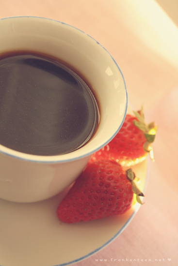 coffee and strawberries