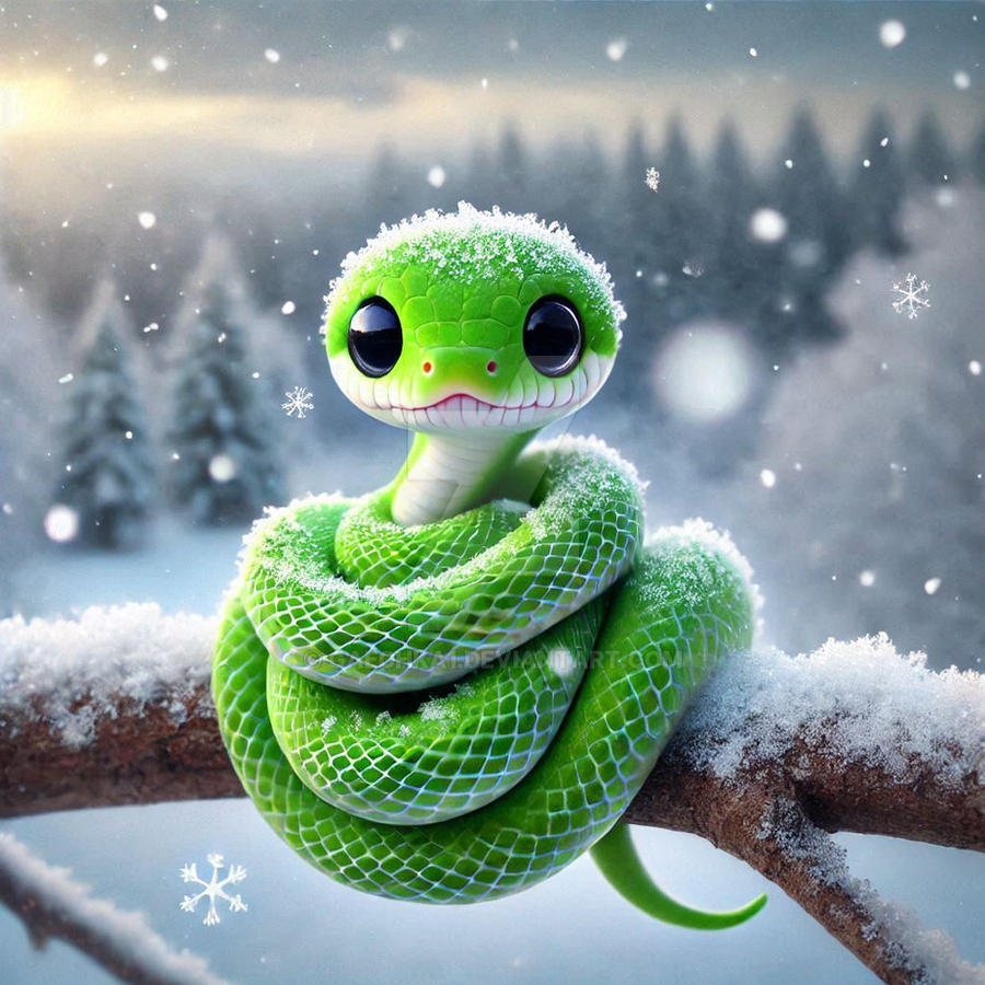 Snowtype Snake snake in the snow by Gaechka1 on DeviantArt