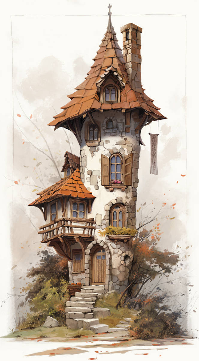 Mythic Structures Deviantart Mystic tower / Autumn iteration by tomartwork on DeviantArt