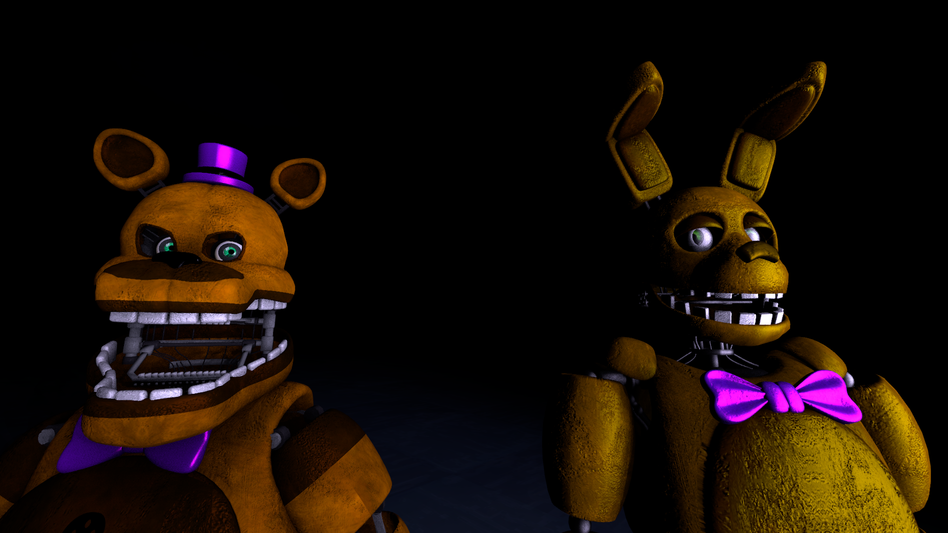 Fredbear and Springbonnie by ywuqqqq on DeviantArt