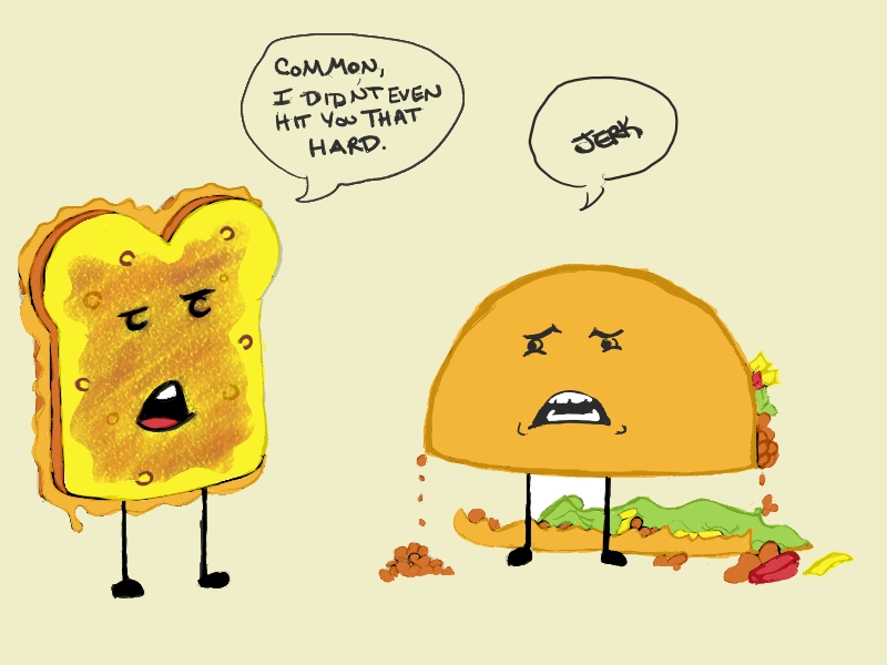 Taco VS Grilled Cheese by StephanieY on DeviantArt Taco VS Grilled Cheese by StephanieY on DeviantArt