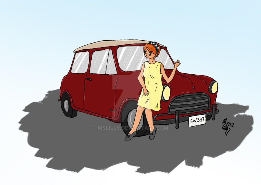 Deviantart Woman Car Sixties girl and her car by MsLilly on DeviantArt