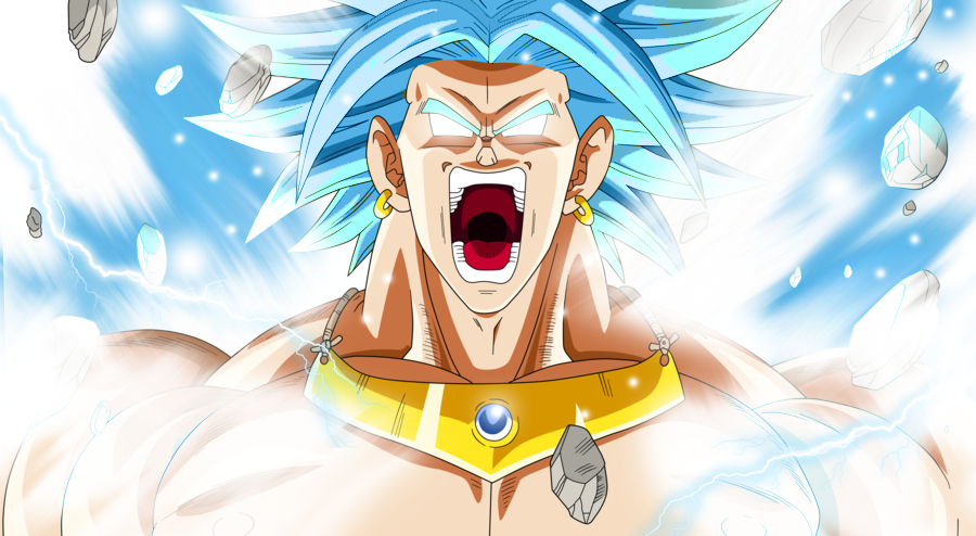 Broly Lssj blue Dragon ball super